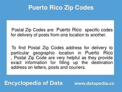 puerto rico postal code lookup.